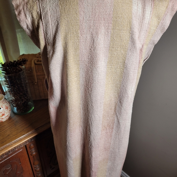 VINTAGE 70'S CECILY HEAVY COTTON LONG VEST - Picture 5 of 10